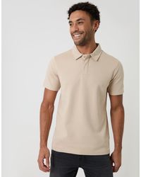Threadbare - Textured Hidden Placket Polo Shirt - Lyst