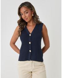 Threadbare - Ribbed Longline Waistcoat - Lyst