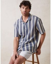 Threadbare - Relaxed Fit Crochet Style Short Sleeve Shirt - Lyst