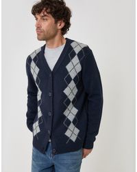Threadbare - Argyle V Neck Cardigan - Lyst