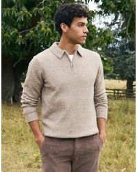 Threadbare - Faux Wool Quarter Zip Polo Jumper - Lyst