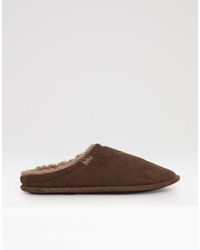 Threadbare - Corduroy Faux Fur Lined Mule Slippers - Lyst