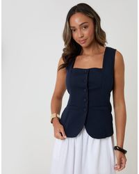 Threadbare - Square Neck Tailored Waistcoat - Lyst