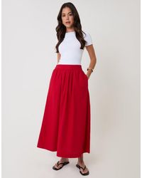 Threadbare - Linen Blend Gathered Midaxi Skirt - Lyst