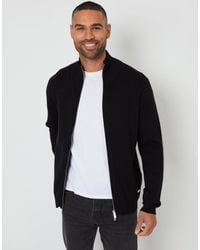 Threadbare - Zip-Through Funnel Neck Knitted Cardigan - Lyst
