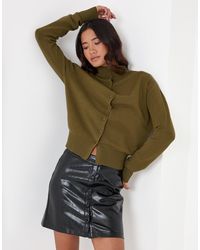Threadbare - Faux Leather Button Front Mini Skirt - Lyst