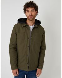 Threadbare - Quilted Shacket With Borg Lined Hood - Lyst