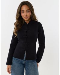 Threadbare - Mandarin Style Knitted Cardigan - Lyst