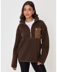 Threadbare - The Ultimate Half Zip Borg Fleece - Lyst