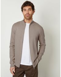 Threadbare - Zip-Through Funnel Neck Knitted Cardigan - Lyst