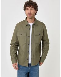 Threadbare - Cotton Twill Shacket With Pockets - Lyst