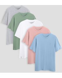 Threadbare - 5 Pack Assorted Cotton Crew Neck T-Shirts - Lyst