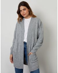 Threadbare - Longline Knitted Open Cardigan - Lyst