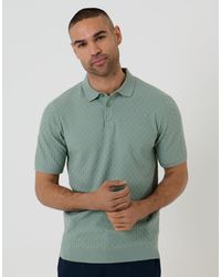 Threadbare - Basket Stitch Knitted Polo - Lyst