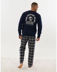 Threadbare - Coffee Club Long Sleeve Pyjama Set - Lyst
