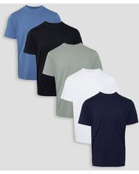 Threadbare - 5 Pack Assorted Short Sleeve Cotton T-Shirts - Lyst