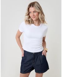 Threadbare - Denim Tailored Shorts - Lyst
