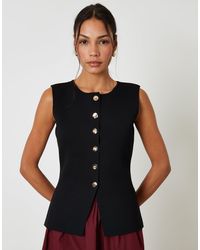 Threadbare - Ribbed Knitted Waistcoat - Lyst