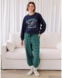 Threadbare - Sweatshirt & Barrel Leg Trousers Pyjama Set - Lyst
