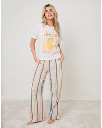 Threadbare - Lemonade Graphic Print Cotton Pyjama Set - Lyst