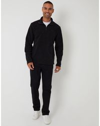 Threadbare - Quarter Zip Microfleece Sweatshirt - Lyst