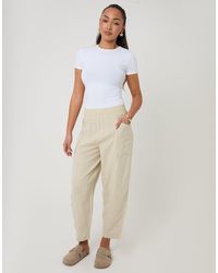 Threadbare - Linen Blend Pocket Detail Barrel Leg Trousers - Lyst