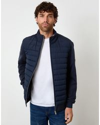 Threadbare - Quilted Hybrid Funnel Neck Jacket - Lyst
