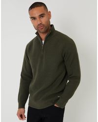 Threadbare - Rib Panel Quarter Zip Knitted Jumper - Lyst