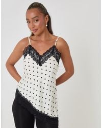 Threadbare - Satin Lace Trim Cami - Lyst