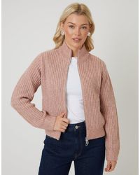Threadbare - Zip Through Knitted Bomber - Lyst