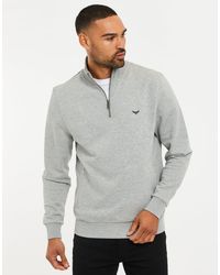 Threadbare - Cotton Rich Quarter Zip Sweatshirt - Lyst