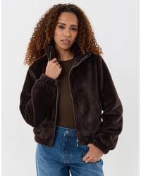 Threadbare - Faux Fur Bomber Jacket - Lyst