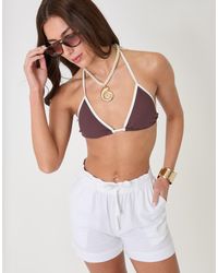 Threadbare - Linen Blend Tie Waist Shorts - Lyst