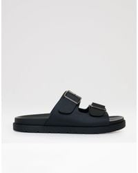 Threadbare - Faux Leather Buckle Strap Sandals - Lyst