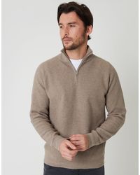 Threadbare - Waffle Knit Raglan Quarter Zip Jumper - Lyst