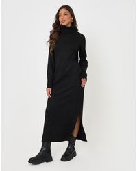 Threadbare - Petite Turtle Neck Maxi Jumper Dress - Lyst