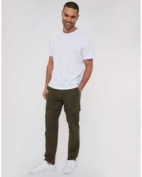 Threadbare - Linen Blend Cargo Trousers - Lyst