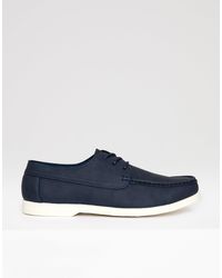 Threadbare - Faux Suede Boat Shoes - Lyst