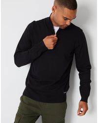 Threadbare - Funnel Neck Quarter Zip Knitted Jumper - Lyst
