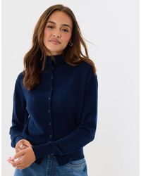 Threadbare - Compact Knit Funnel Neck Cardigan - Lyst