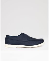Threadbare - Faux Suede Boat Shoes - Lyst