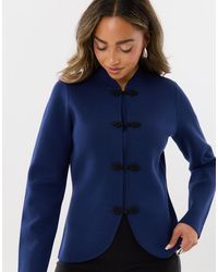 Threadbare - Curved Hem Mandarin Style Cardigan - Lyst