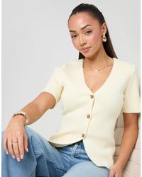 Threadbare - V-Neck Compact Knitted Top - Lyst