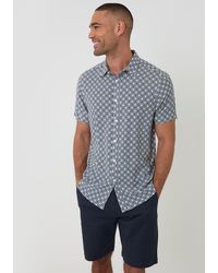 Threadbare - Geometric Print Short Sleeve Shirt - Lyst