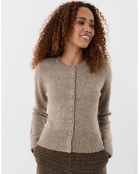 Threadbare - Knitted Cardigan With Shoulder Pads - Lyst
