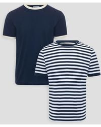 Threadbare - 2 Pack Cotton Ringer T-Shirts - Lyst