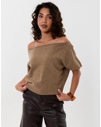 Threadbare - Short Sleeve Slash Neck Jumper - Lyst