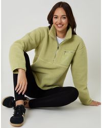 Threadbare - Half Zip Borg Fleece - Lyst