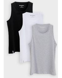 Threadbare - 3 Pack Assorted Cotton Crew Neck Vests - Lyst
