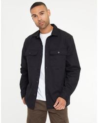 Threadbare - Relaxed Fit Cotton Twill Button Up Shacket - Lyst